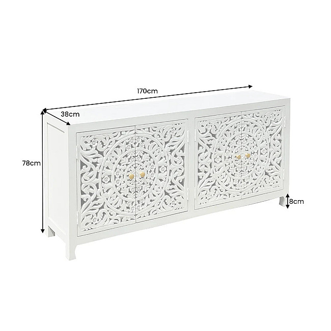 Komoda 43852 Marrakech 170cm Drevo Mango Biele