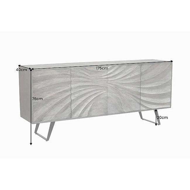 Komoda 44389 Hurricane 175cm Drevo Acacia Hnedá