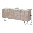 Komoda 45593 Fluid 175cm Drevo Orech Tmavo hnedá Komoda 45593 Fluid 175cm Drevo Orech Tmavo hnedá
