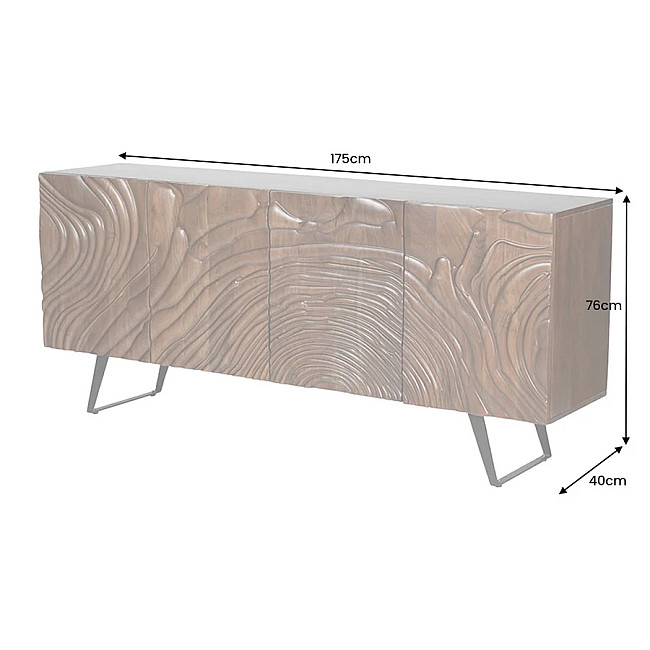 Komoda 45593 Fluid 175cm Drevo Orech Tmavo hnedá Komoda 45593 Fluid 175cm Drevo Orech Tmavo hnedá