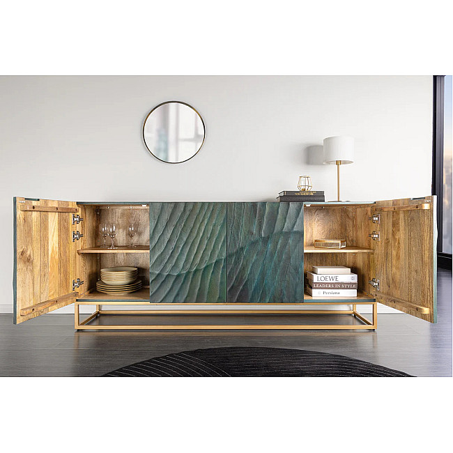 Komoda 46544 Scorpion 180cm Drevo Mango Tyrkysové