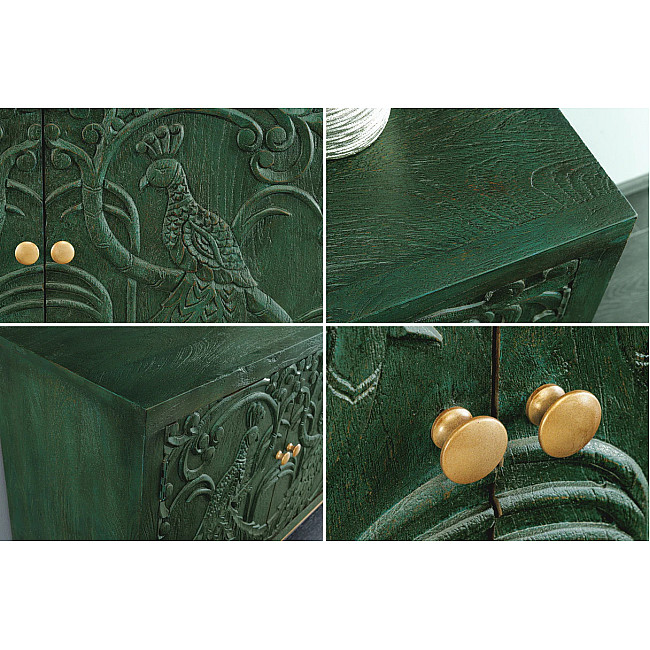 Komoda 45791 Peacock 175cm Drevo Mango Zelená