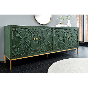 Komoda 45791 Peacock 175cm Drevo Mango Zelená