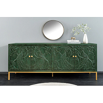 Komoda 45791 Peacock 175cm Drevo Mango Zelená