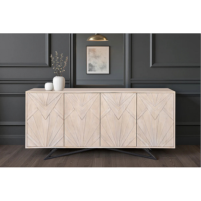 Komoda 45881 170cm Metropolitan Drevo Mango Bielené Komoda 45881 170cm Metropolitan Drevo Mango Bielené