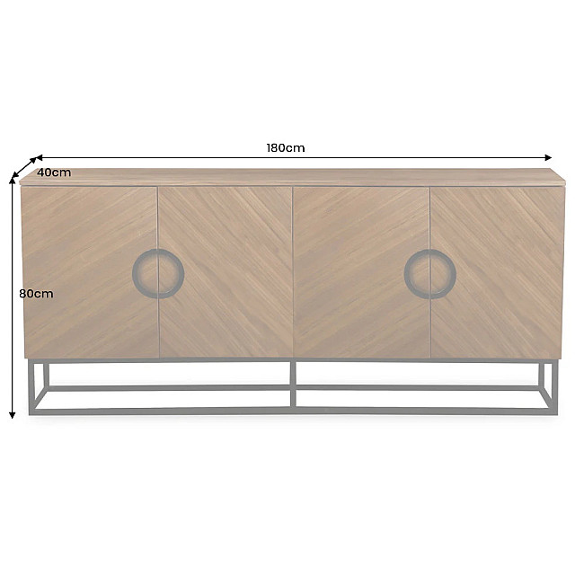Komoda 46556 Grandezza 180cm Natural Orech dyha