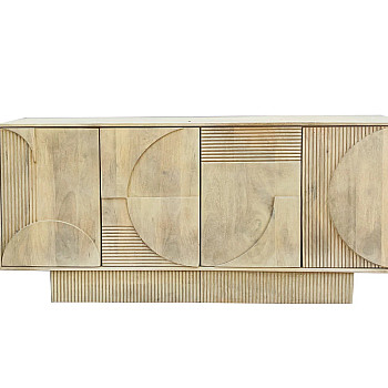 Komoda 46800 170cm Art Deco Drevo Mango Biela