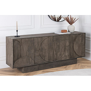 Komoda 46801 170cm Art Deco Drevo Mango Šedá Komoda 46801 170cm Art Deco Drevo Mango Šedá