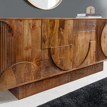 Komoda 46802 170cm Art Deco Drevo Mango Hnedé