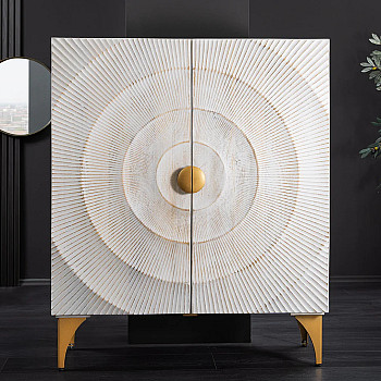 Komoda 48108 Bailey 100cm Drevo Mango Bielené