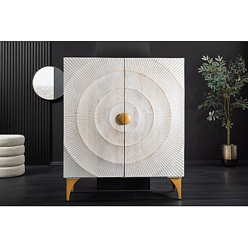 Komoda 48108 Bailey 100cm Drevo Mango Bielené