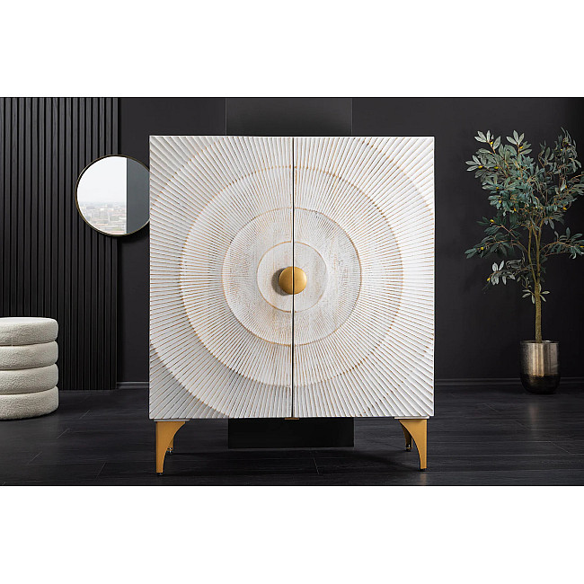 Komoda 48108 Bailey 100cm Drevo Mango Bielené