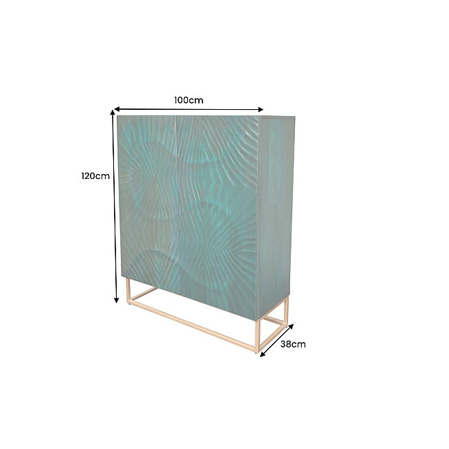 Komoda 48407 Scorpion 100cm Drevo Mango Tyrkysové