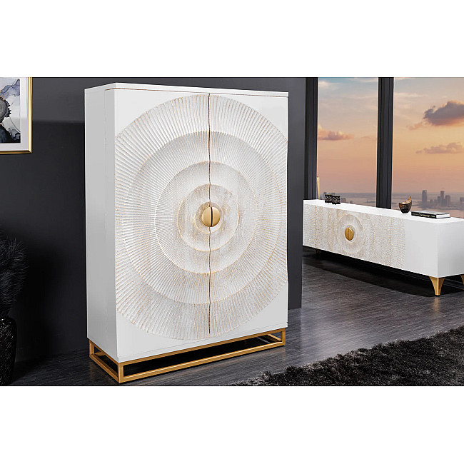 Komoda/Bar 48109 Bailey 95cm Drevo Mango Bielené