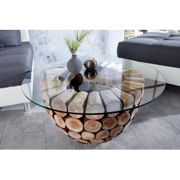 Konferenčný stôl 37442  Ø70cm Drevo Teak - PRODUKT JE SKLADOM U NÁS - 2Ks