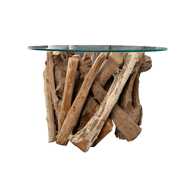 Konferenčný stôl Nature 39832 Ø60cm Drevo Teak