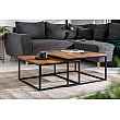 Konferenčný stôl 37291 75x75cm 2-Set Drevo Palisander Konferenčný stôl 37291 75x75cm 2-Set Drevo Palisander