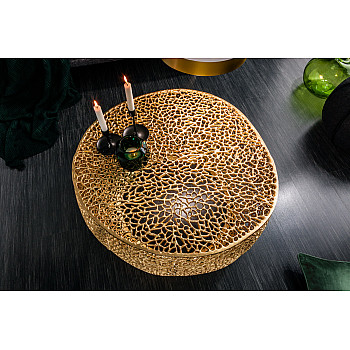 Konferenčný stôl 40285 80x80cm Aluminium Gold