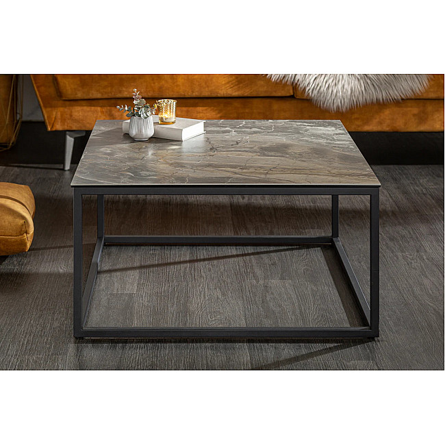 Konferenčný stôl 40670 75x75cm Marble Look Ceramik Taupe Konferenčný stôl 40670 75x75cm Marble Look Ceramik Taupe