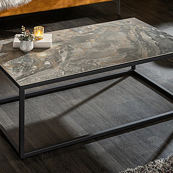 Konferenčný stôl 40672 100x60cm Marble Look Ceramik Taupe
