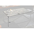 Konferenčný stôl 40672 100x60cm Marble Look Ceramik Taupe
