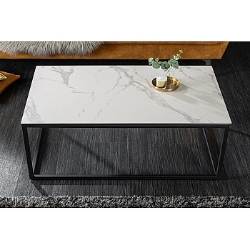 Konferenčný stôl 41089 100x60cm Marble Look White Ceramik