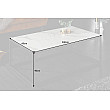 Konferenčný stôl 41089 100x60cm Marble Look White Ceramik