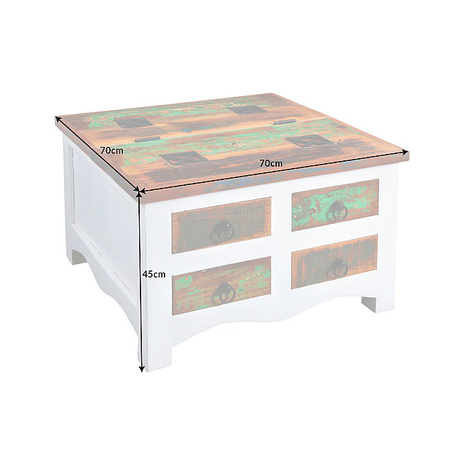 Konferenčný stôl 42149 Jakarta 70x70cm Drevo Mango