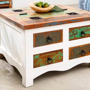 Konferenčný stôl 42149 Jakarta 70x70cm Drevo Mango