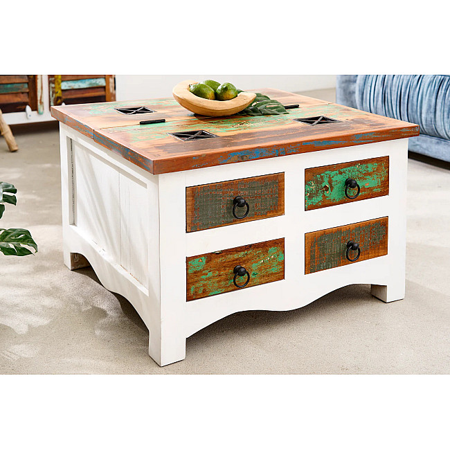 Konferenčný stôl 42149 Jakarta 70x70cm Drevo Mango