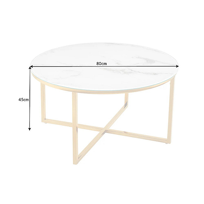 Konferenčný stôl 42160 Elegance Ø80cm Marble Look