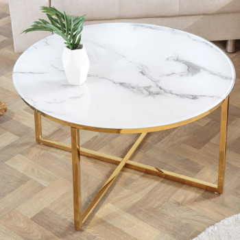 Konferenčný stôl 42160 Elegance Ø80cm Marble Look