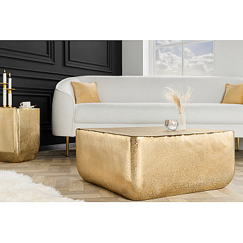 Konferenčný stôl 42732 UNIT 70x70cm Aluminium Gold