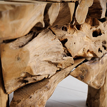 Konferenčný stôl Riverside 43199 80x80cm Drevo Teak