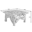 Konferenčný stôl Riverside 43199 80x80cm Drevo Teak
