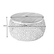 Konferenčný stôl Leaf 43228 Ø75cm Aluminium Gold + Drevo Acacia