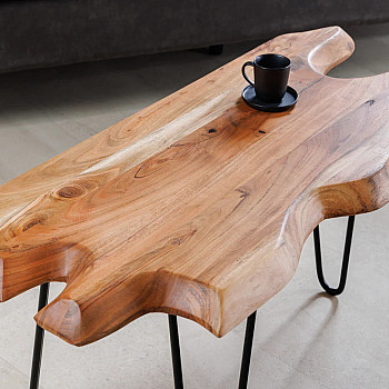 Konferenčný stôl Wild 43341 100x40cm Drevo Acacia