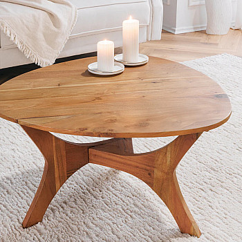 Konferenčný stôl Arch 43739 70x70cm Drevo Acacia