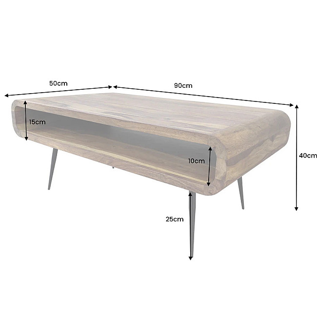 Konferenčný stôl Alpha 43749 90x50cm Drevo Palisander Konferenčný stôl Alpha 43749 90x50cm Drevo Palisander