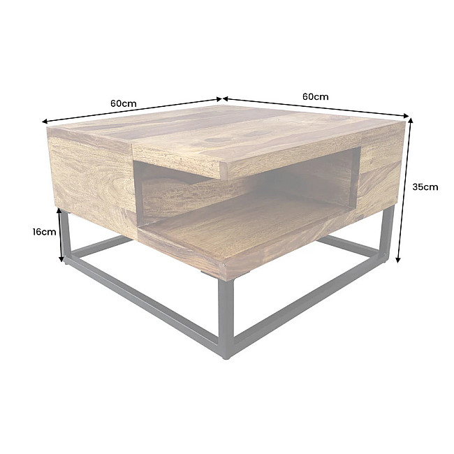 Konferenčný stôl Giant 43750 60x60cm Drevo Palisander