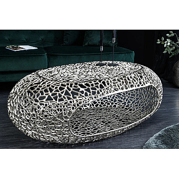 Konferenčný stôl Organic 44148 120x66cm Aluminium Silver