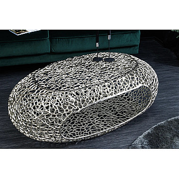 Konferenčný stôl Organic 44148 120x66cm Aluminium Silver