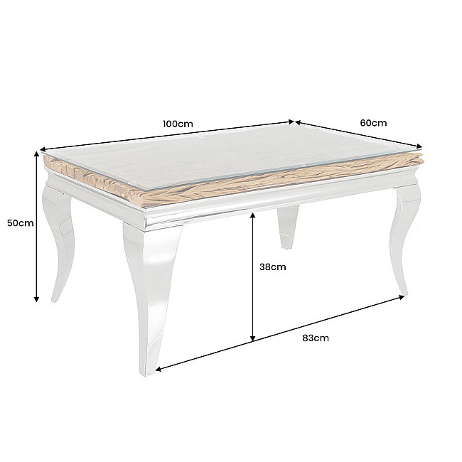Konferenčný stôl 44365 Modern Barock Barracuda 100x60cm