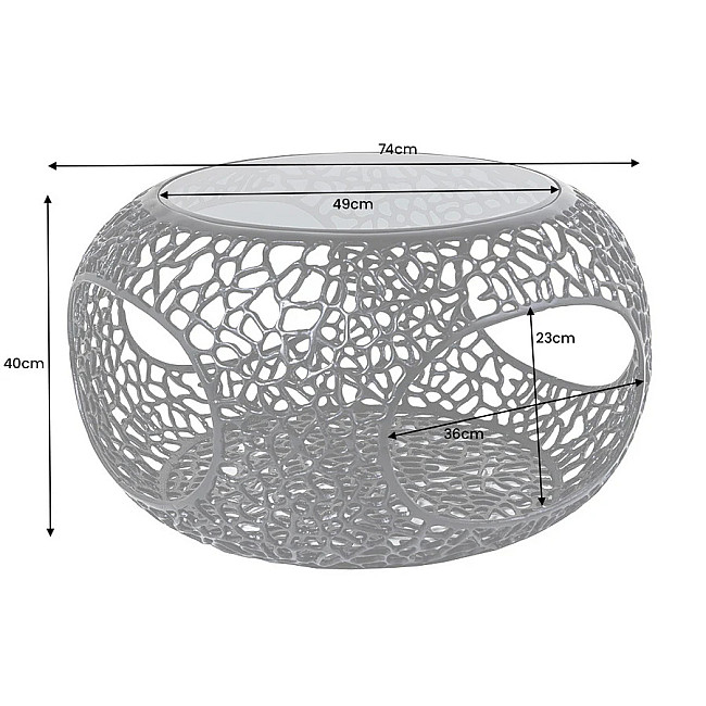Konferenčný stôl Spin 44506 Ø75cm Aluminium Black