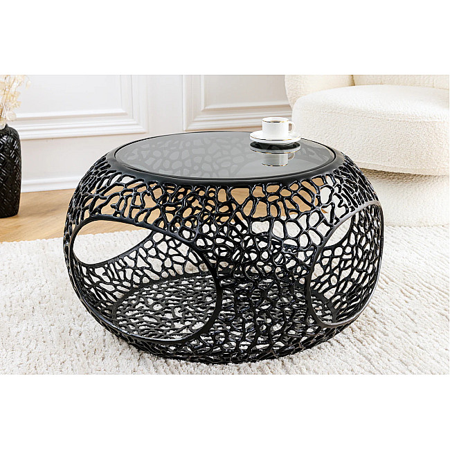 Konferenčný stôl Spin 44506 Ø75cm Aluminium Black