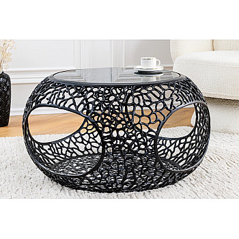 Konferenčný stôl Spin 44506 Ø75cm Aluminium Black