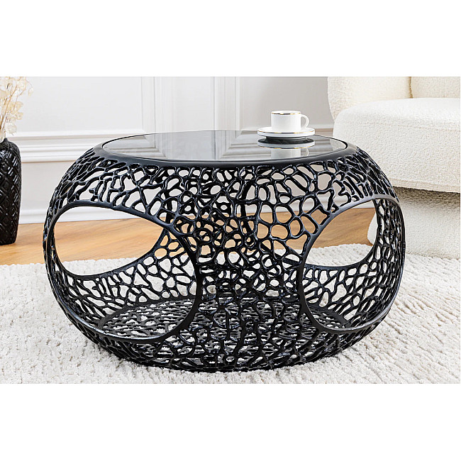 Konferenčný stôl Spin 44506 Ø75cm Aluminium Black