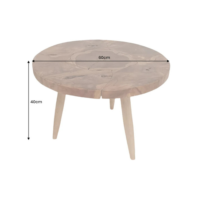 Konferenčný stôl Mosaik 44712 Ø60cm Drevo Teak Konferenčný stôl Mosaik 44712 Ø60cm Drevo Teak