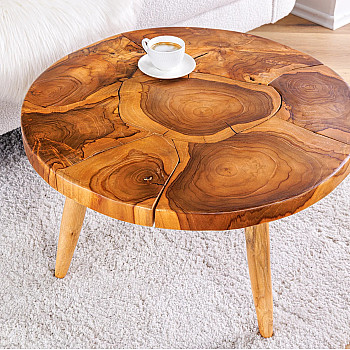 Konferenčný stôl Mosaik 44712 Ø60cm Drevo Teak