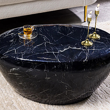 Konferenčný stôl Stone 44853 75x52cm Black marble look